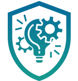 Innovation and security symbol