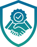 Handshake and shield icon
