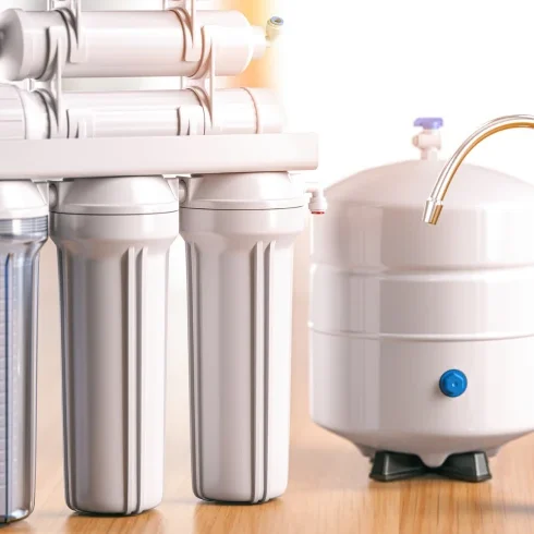 Home water purification unit setup